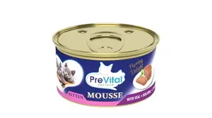 PreVital Mousse Kitten konzerva pre mačky - teľacie mäso 85 g