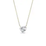 Náhrdelník ze žlutého zlata s diamantem ve tvaru srdce KLENOTA