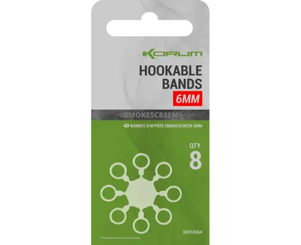 Korum kroužky smokescreen hookable bands - 6 mm