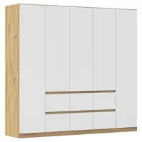 Rauch Möbel ŠATNÍ SKŘÍŇ S OTOČNÝMI DVEŘMI, bílá, dub artisan, 226/210/54 cm