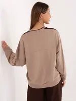 Dámska mikina v tmavobéžovej farbe