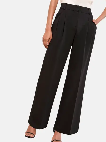 Lipsy Plisované nohavice  čierna