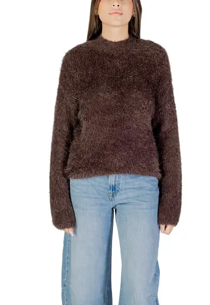 Hnědý svetr Only s dlouhými rukávy