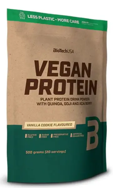 BioTechUSA VEGAN PROTEIN vanilkový koláč 500 g