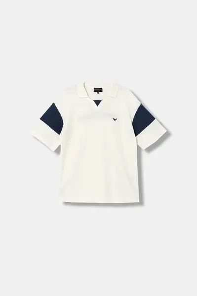 Dětské bavlněné polo tričko Emporio Armani