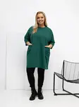 Plus size zelená tunika s kapsami