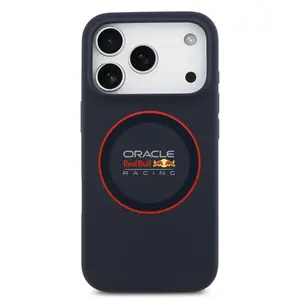 Zadní kryt Red Bull Silicone Red Ring MagSafe pro Apple iPhone 17 Pro, navy