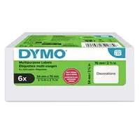 Dymo 2234188, 70mm x 54mm, na diskety, bílé, originální papírové štítky, 6 x 320 ks
