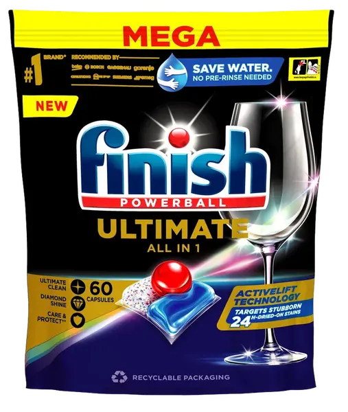 FINISH Quantum Ultimate Kapsuly do umývačky riadu 60 ks