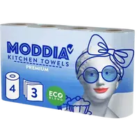 MODDIA Kuchyňské utěrky 3vrstvé, 4 ks
