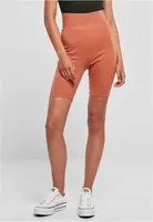Women's high-waisted terracotta shorts