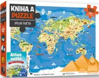 Kniha a puzzle Atlas světa