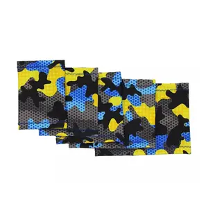 DIA-WAY Elastický návlek na ruku modro-žlutý maskáč, Obvod paže: 14 - 17 cm