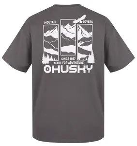 Husky Tee View M S, grey Pánské bavlněné triko