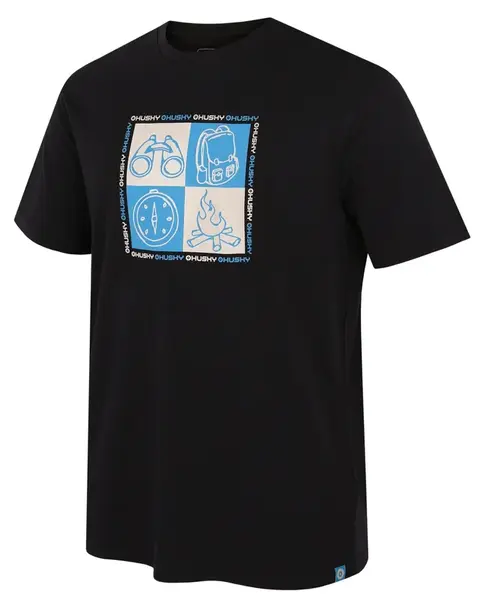 Husky Tee Square M L, black Pánské bavlněné triko