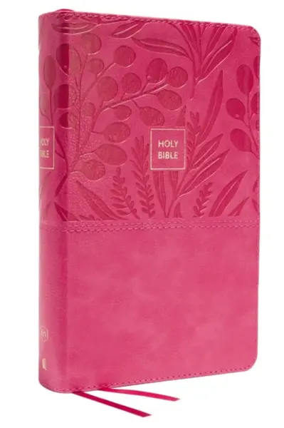 KJV Holy Bible: Large Print Single-Column with 43,000 End-of-Verse Cross References, Pink Leathersoft, Personal Size, Red Letter, Comfort Print: King 