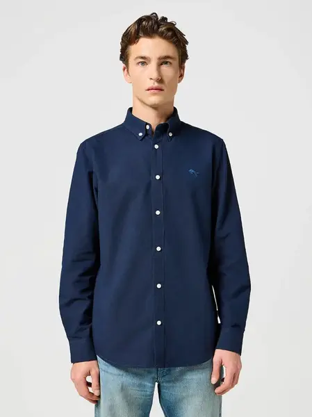 Pánská košile WRANGLER OXFORD SHIRT DARK NAVY 112357241 Velikost: L