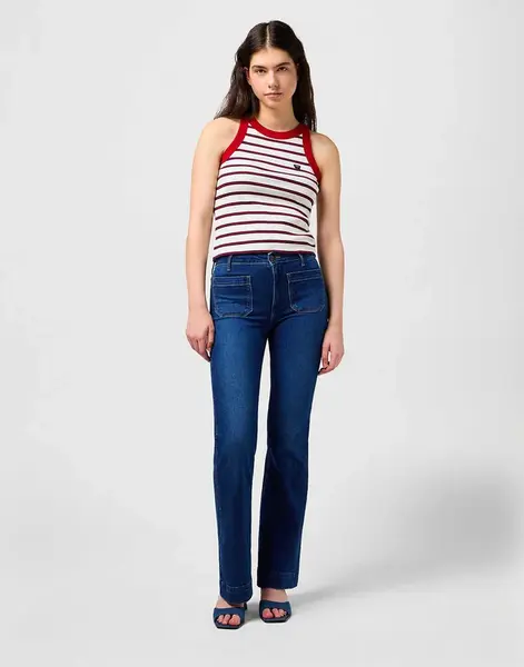 Dámské rifle WRANGLER FLARE DARK WASH 112351028 Velikost: 28/30