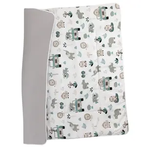Bomimi HRACÍ deka 120x120, bavlna, oboustranná pojízdná zoo, šedá