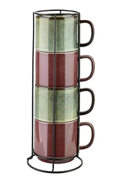 Sada hrnků se stojánkem Affek Design Evie 400 ml více barev