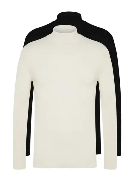 Trendyol Sveter  nebielená / čierna