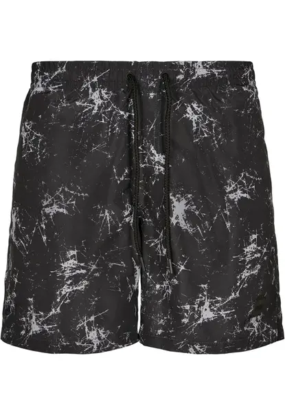 Shorts with scratch aop pattern