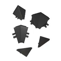 Koncovky tesniace lišty Naturel Easy čierna, KL20C