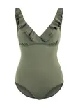 JETTE Jednodielne plavky  olivová