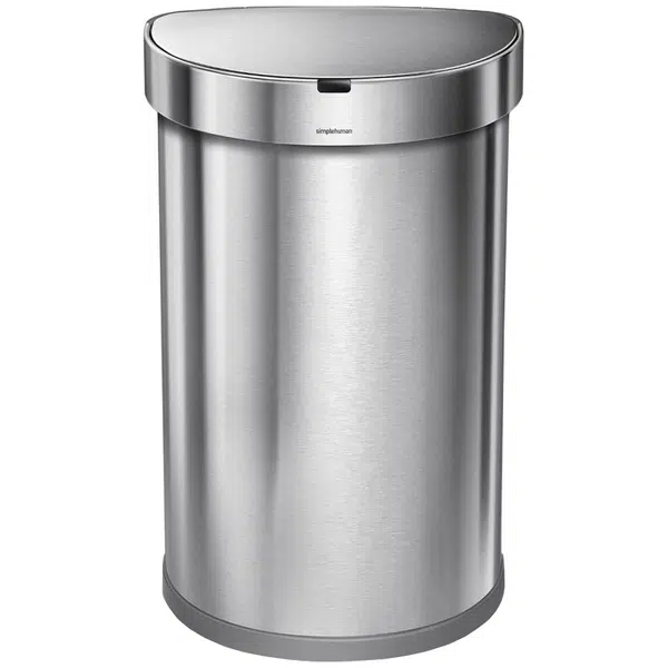 Simplehuman SEMI-ROUND 45L - silver - Zánovní - Bezdotykový koš