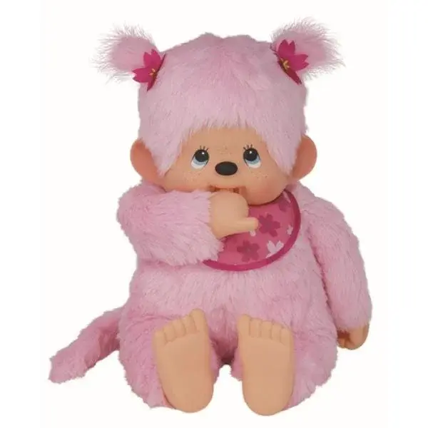 Monchhichi Mončiči dívka růžová s bryndáčkem XL 80cm