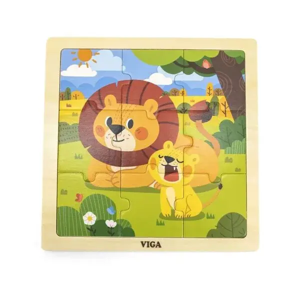 VIGA 9 KS LEV Drevené puzzle, mix, veľkosť