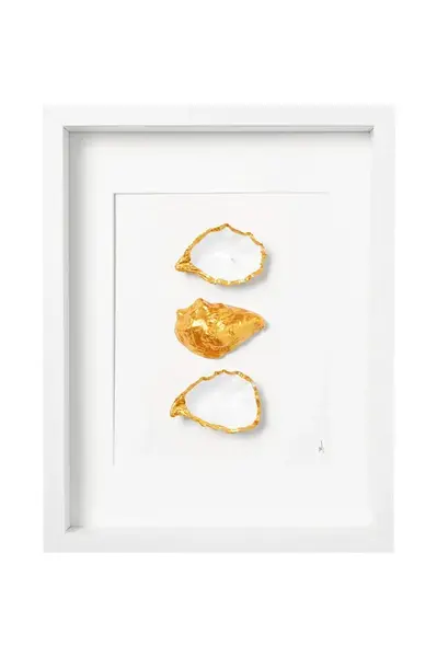 Nástěnná dekorace v rámu Maria el Mar 38 x 30 cm bílá barva