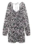 Pull&Bear Šaty  antracitová / zelená / svetlofialová / biela