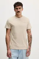 Bavlněné tričko Tommy Jeans pánské, vínová barva, s potiskem, DM0DM21780