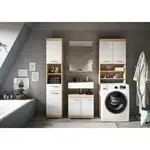 MID.YOU KOUPELNA Sonoma dub, vysoce lesklá bílá