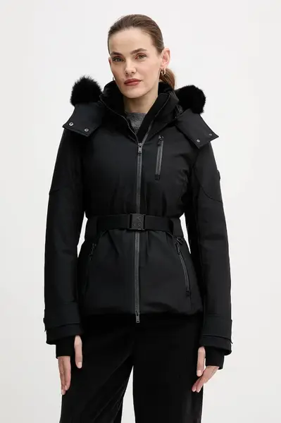 Péřová bunda MOOSE KNUCKLES Willowbank 3Q černá barva, přechodná, M35LJ198S