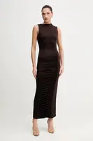 Šaty Rotate hnědá barva, maxi, přiléhavé, 1149652910