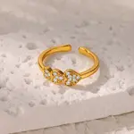 Retro Royal Style 304 Stainless Steel Cuff Rings