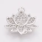 Brass Micro Pave Cubic Zirconia Charms