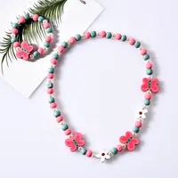 Plastic & Wood Beaded Necklaces & Beaded Bracelets Sets