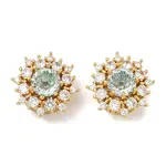 Brass Micro Pave Cubic Zirconia Beads