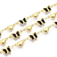 Brass Glass Link Chains