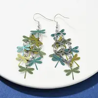 430 Stainless Steel Dragonfly Dangle Earrings