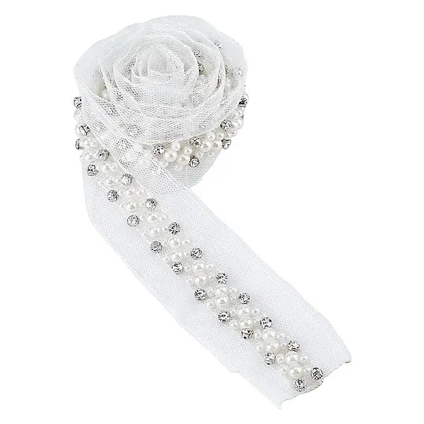 Resin with Rhinestone Gauze Ribbon