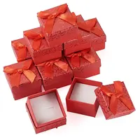 Bowknot Cardboard Paper Ring Gift Storage Boxes