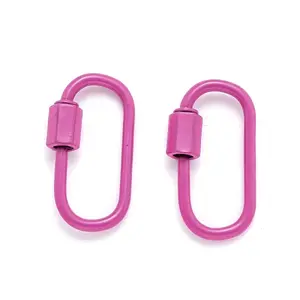 Spray Painted Brass Screw Carabiner Lock Clasps