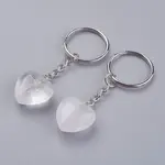 Natural Quartz Crystal Keychain