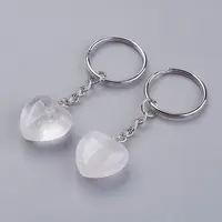 Natural Quartz Crystal Keychain