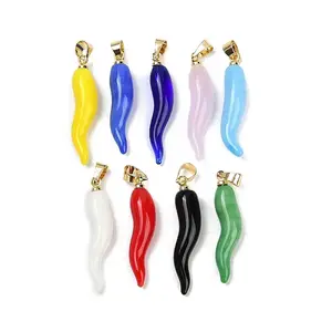 Handmade Lampwork with Brass Pendants