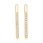 Brass Pave Clear Cubic Zirconia Pendants